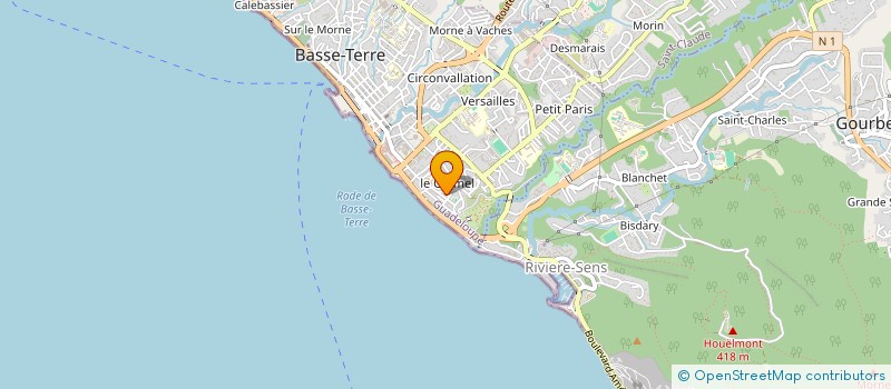 localisation de l'entreprise LA GOURMAND'ILE à BASSE-TERRE