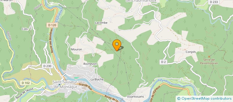 localisation de l'entreprise LA GOURMANDE BIO à SAINT-SAUVEUR-DE-MONTAGUT