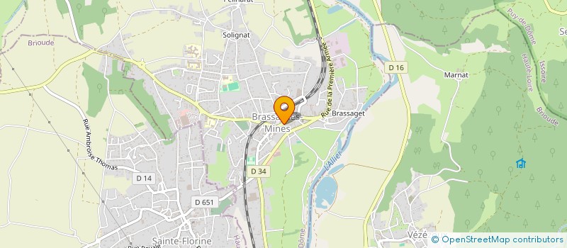 localisation de l'entreprise LA GOURMANDINE à BRASSAC-LES-MINES