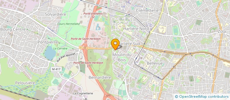 localisation de l'entreprise LA GOURMANDISE à ST-HERBLAIN