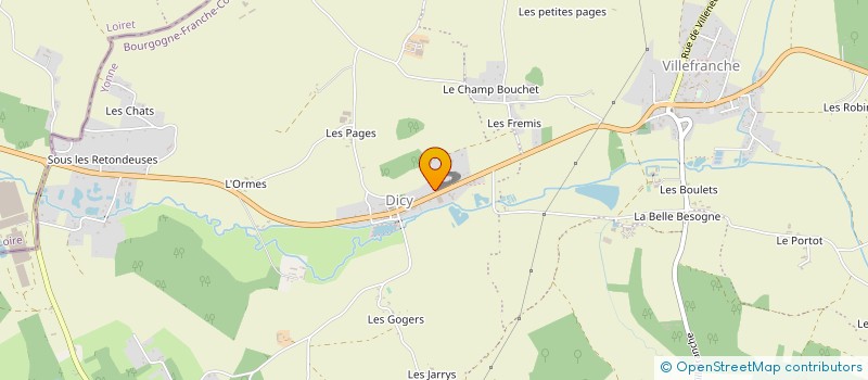 localisation de l'entreprise LA GOURMANDISE à CHARNY OREE DE PUISAYE