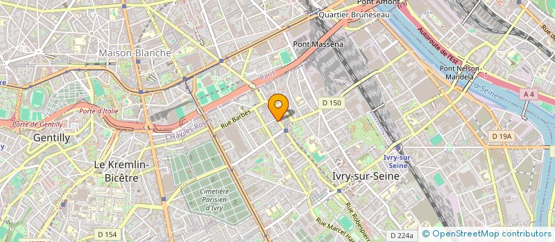 localisation de l'entreprise LA GOURMANDISE  IVRY SUR SEINE