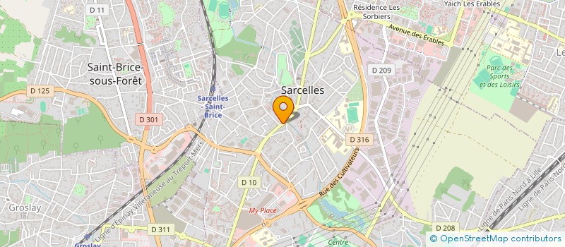 localisation de l'entreprise LA GOURMANDISE DU VILLAGE  SARCELLES