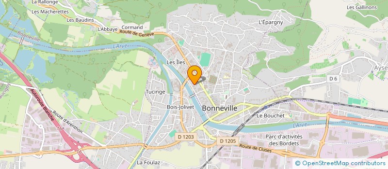 localisation de l'entreprise LA GOURMANTINE PRODUCTION  BONNEVILLE