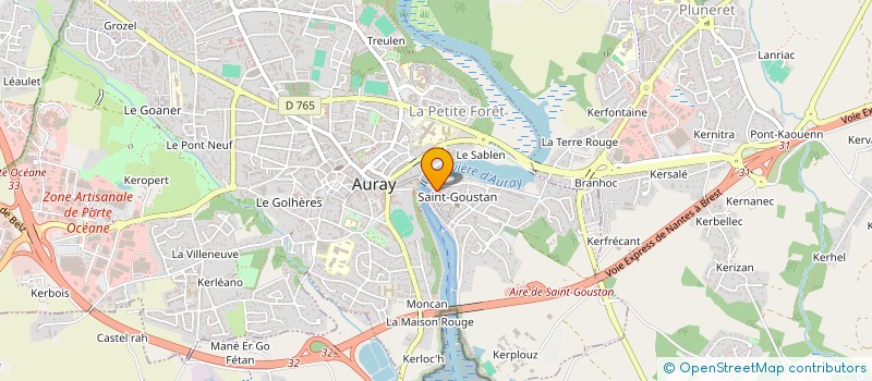 localisation de l'entreprise LA GOUSTANAISE à AURAY