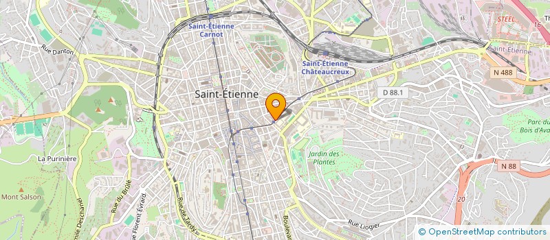 localisation de l'entreprise LA GOUTTE A LIERRE à SAINT-ETIENNE