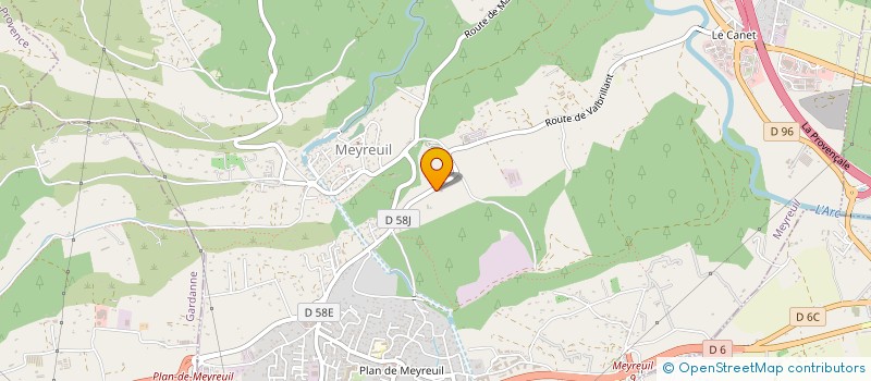 localisation de l'entreprise LA GOUTTE AU PIED  MEYREUIL