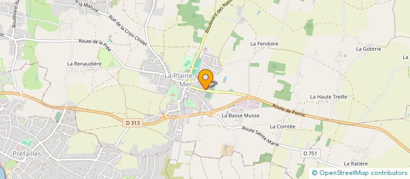 localisation de l'entreprise LA GOUTTE D EAU à LA PLAINE-SUR-MER