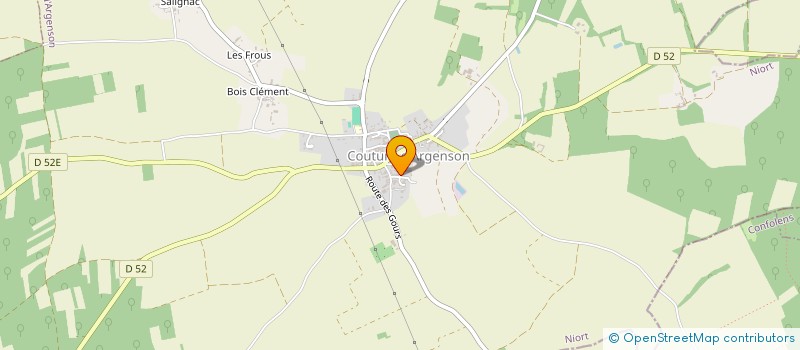 localisation de l'entreprise LA GOUTTE D'EAU  COUTURE-D'ARGENSON