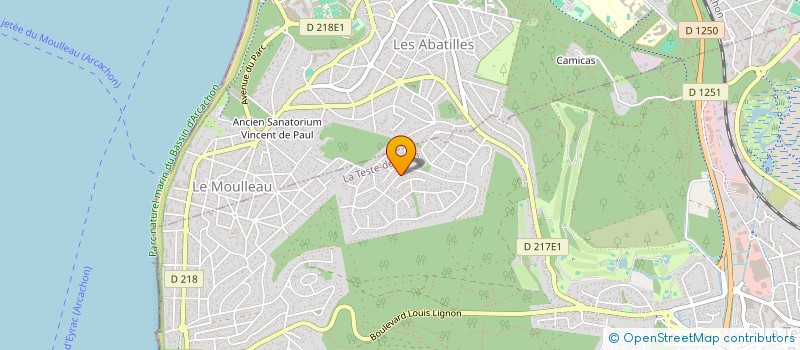 localisation de l'entreprise LA GOUZAILLERIE à LA TESTE-DE-BUCH