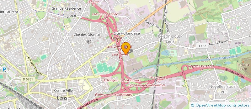 localisation de l'entreprise LA GRACE  LENS