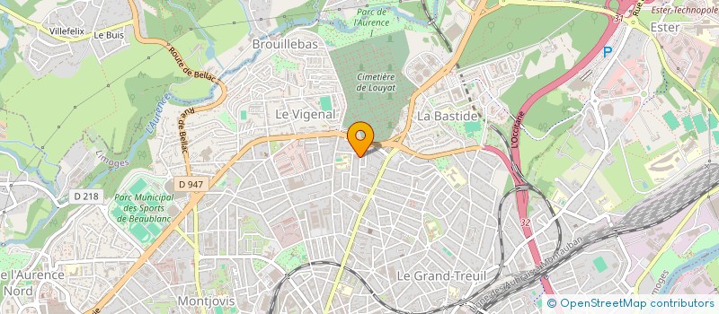 localisation de l'entreprise LA GRAINE DE L ARBRE DU VOYAGEUR à LIMOGES