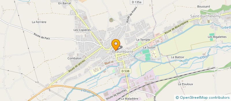 localisation de l'entreprise LA GRAINE DE L'AVENIR à BEAUREPAIRE