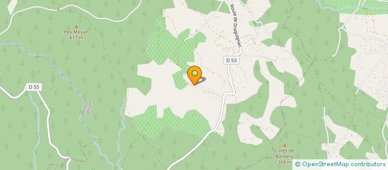 localisation de l'entreprise LA GRAND BASTIDE  SEILLANS