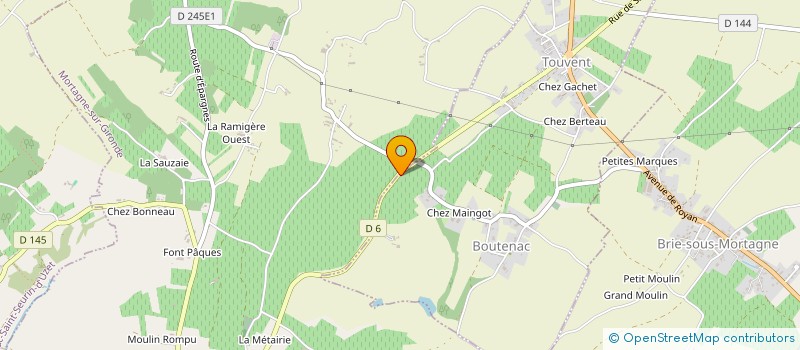 localisation de l'entreprise LA GRAND'VOILE  BOUTENAC-TOUVENT