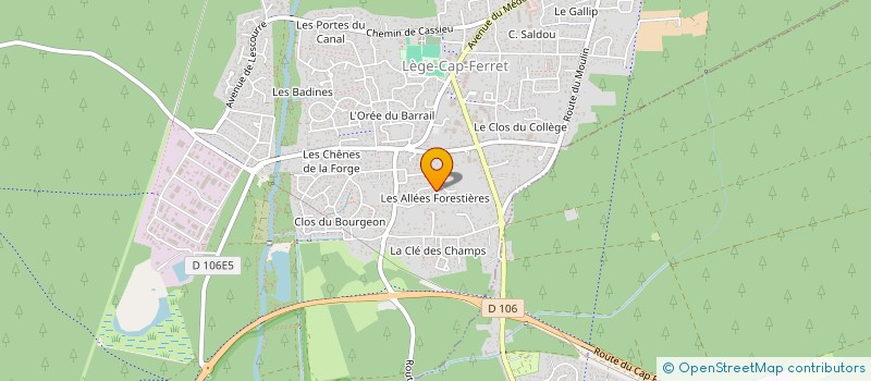 localisation de l'entreprise LA GRANDE BARRE à LEGE-CAP-FERRET