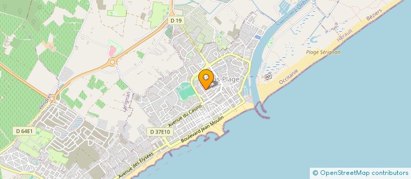 localisation de l'entreprise LA GRANDE BLEUE  VALRAS-PLAGE