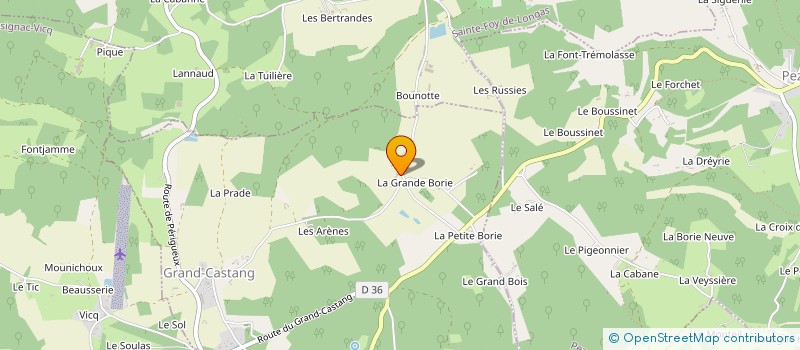 localisation de l'entreprise LA GRANDE BORIE à MAUZAC-ET-GRAND-CASTANG