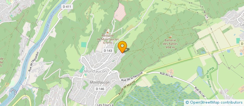 localisation de l'entreprise LA GRANDE BOUCLE  MONTFAUCON