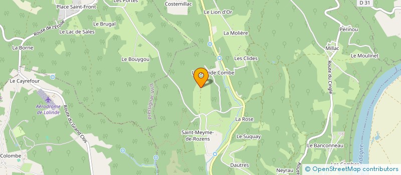localisation de l'entreprise LA GRANDE COMBE à MAUZAC-ET-GRAND-CASTANG