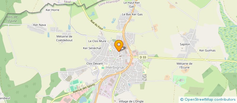 localisation de l'entreprise LA GRANDE COUR  HERBIGNAC