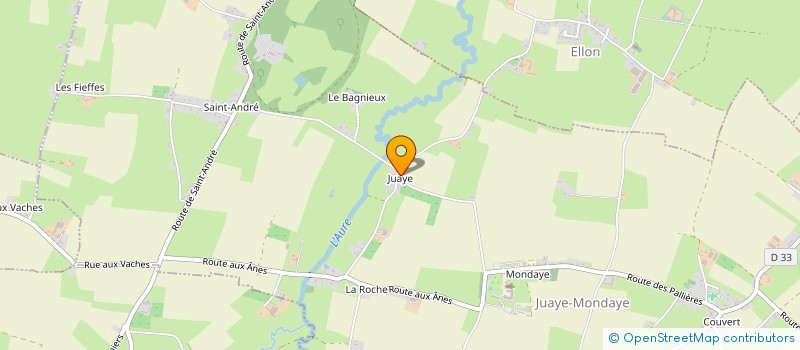 localisation de l'entreprise LA GRANDE FERME-AGRI  JUAYE-MONDAYE