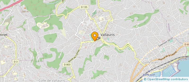 localisation de l'entreprise LA GRANDE FLAMME à VALLAURIS