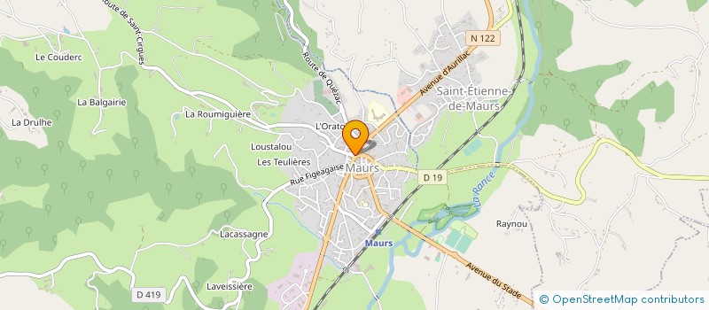 localisation de l'entreprise LA GRANDE FONTAINE à MAURS