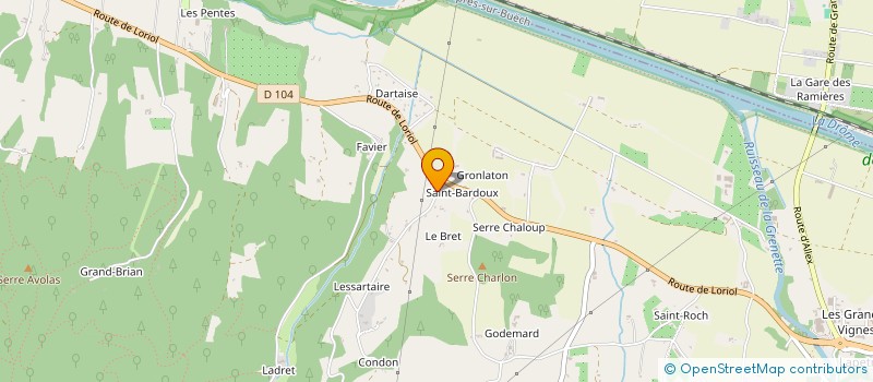 localisation de l'entreprise LA GRANDE FONTAINE  GRANE