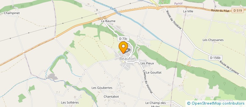 localisation de l'entreprise LA GRANDE GRANGE  BEAUFORT