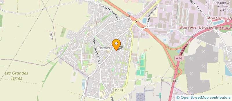 localisation de l'entreprise LA GRANDE GUEULE à CORBAS