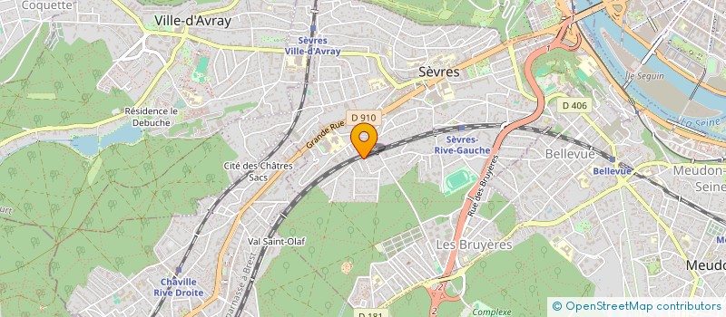 localisation de l'entreprise LA GRANDE MAISON DANS LA PRAIRIE à SEVRES