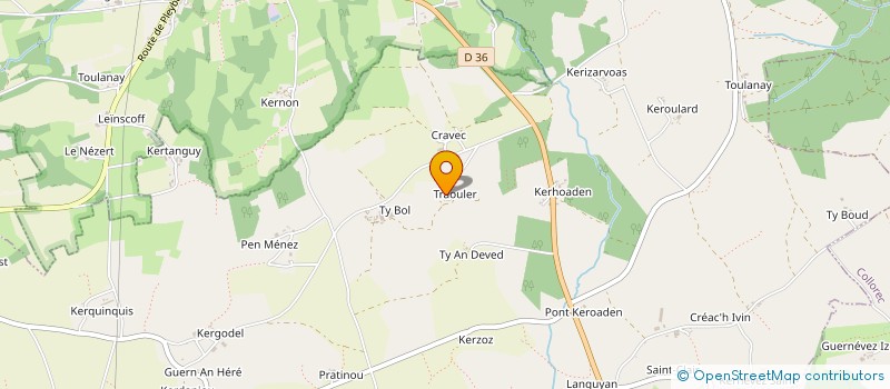 localisation de l'entreprise LA GRANDE MARIE  PLONEVEZ-DU-FAOU