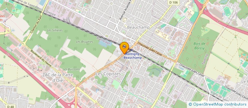 localisation de l'entreprise LA GRANDE MECHANTE COM'  MONTIGNY-LES-CORMEILLES