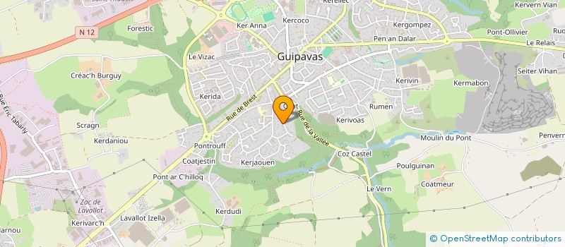 localisation de l'entreprise LA GRANDE PALUD  GUIPAVAS