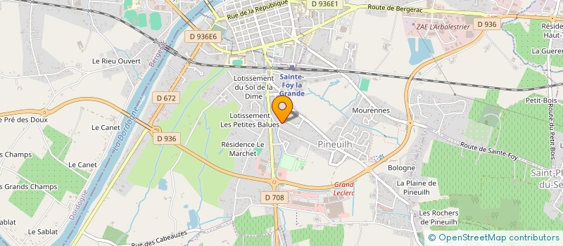 localisation de l'entreprise LA GRANDE PLAGE  PINEUILH