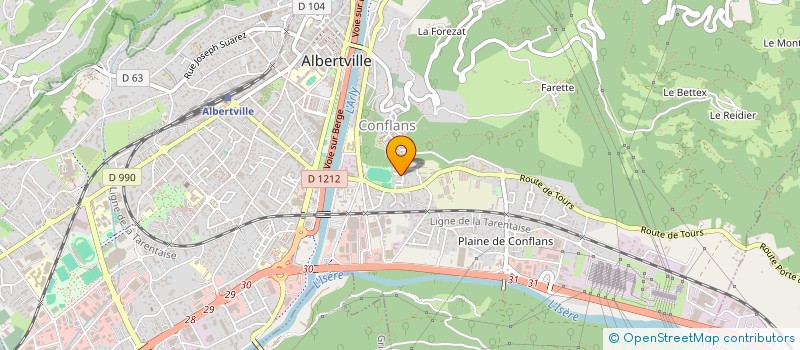 localisation de l'entreprise LA GRANDE ROCHE  ALBERTVILLE