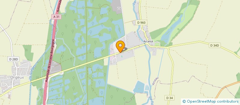 localisation de l'entreprise LA GRANDE ROSIERE  ARCEAU