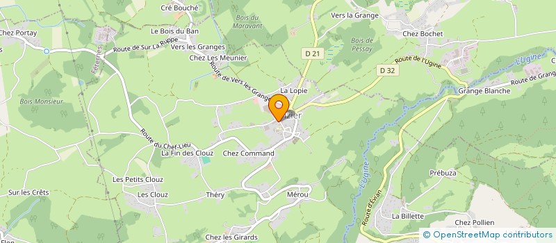 localisation de l'entreprise LA GRANGE 1330  VINZIER