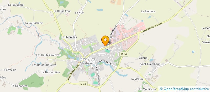 localisation de l'entreprise LA GRANGE à LASSAY-LES-CHATEAUX