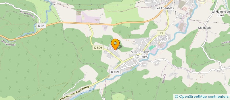 localisation de l'entreprise LA GRANGE à ROQUEFORT-LES-CASCADES