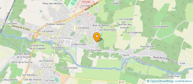 localisation de l'entreprise LA GRANGE à AZAY LE RIDEAU