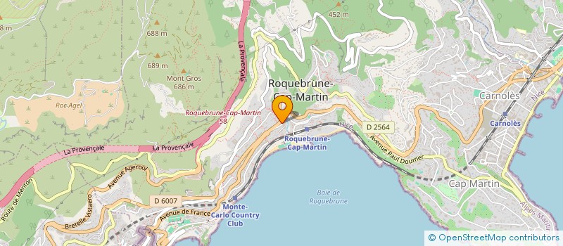 localisation de l'entreprise LA GRANGE à ROQUEBRUNE-CAP-MARTIN