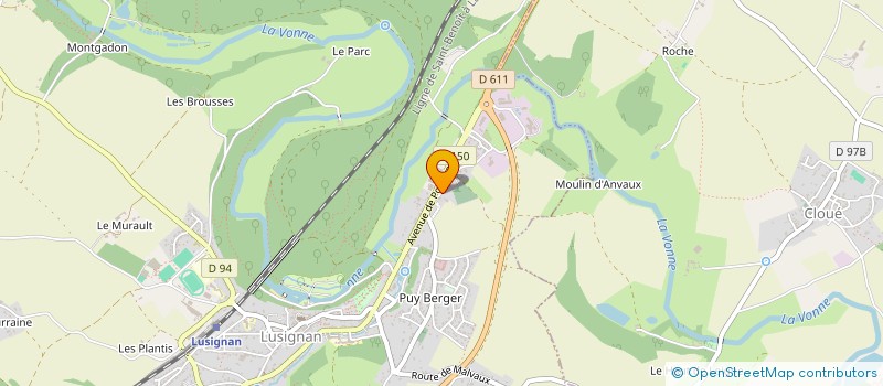 localisation de l'entreprise LA GRANGE  LUSIGNAN