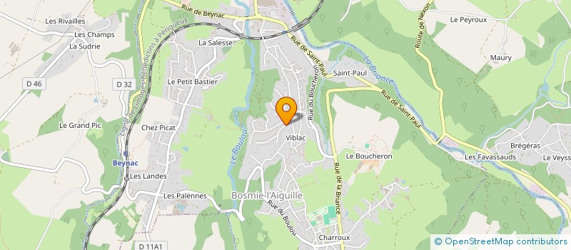 localisation de l'entreprise LA GRANGE  BOSMIE-L'AIGUILLE