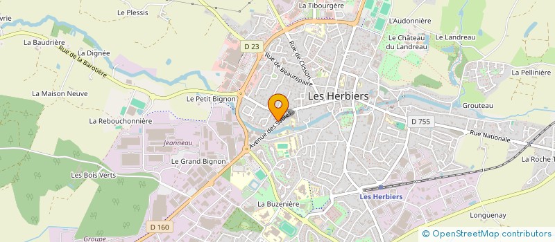 localisation de l'entreprise LA GRANGE à LES HERBIERS