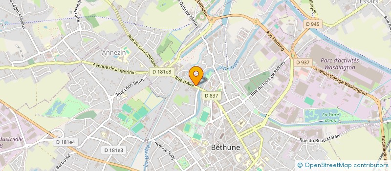 localisation de l'entreprise LA GRANGE à BETHUNE