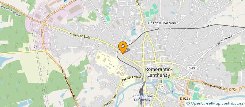 localisation de l'entreprise LA GRANGE  ROMORANTIN-LANTHENAY