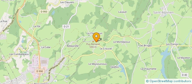 localisation de l'entreprise LA GRANGE à AUBUSSON