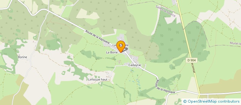 localisation de l'entreprise LA GRANGE  SALLES-LA-SOURCE